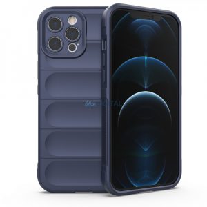 Magic Shield husă husă pentru iPhone 12 Pro Max flexibil blindat Husă albastru închis