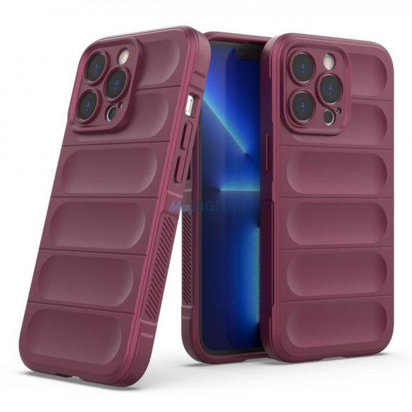 Husă Magic Shield pentru iPhone 13 Pro MaxHusăblindată flexibilă în burgundy