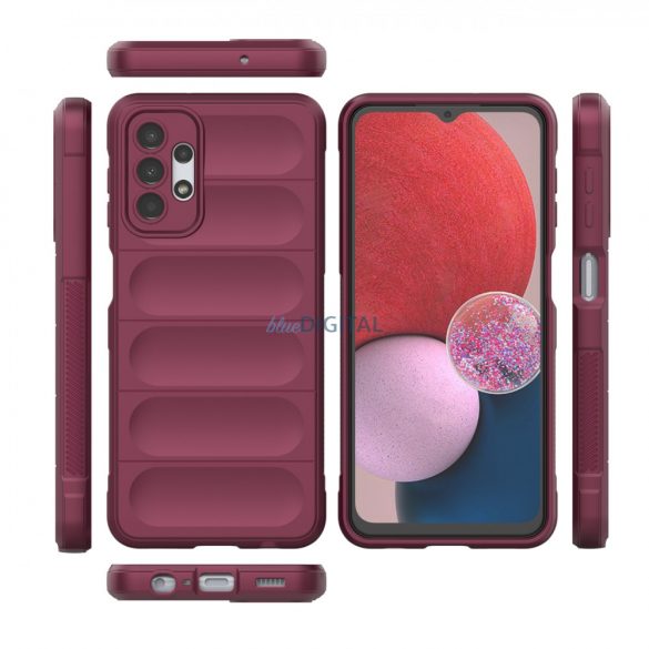 Husă Magic Shield pentru Samsung Galaxy A13 5G Manșon blindat flexibil Burgundy