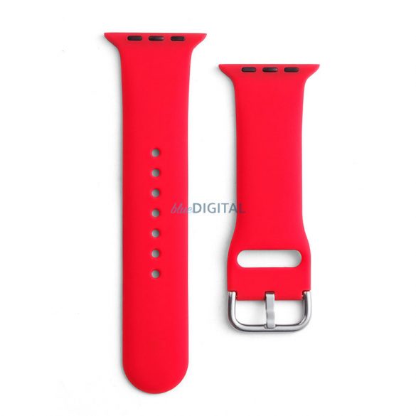 Curea de silicon APS Silicone Band pentru ceas 9 / 8 / 7 / 6 / 5 / 4 / 3 / 2 / SE (41 / 40 / 38mm) curea ceas brățară roșu