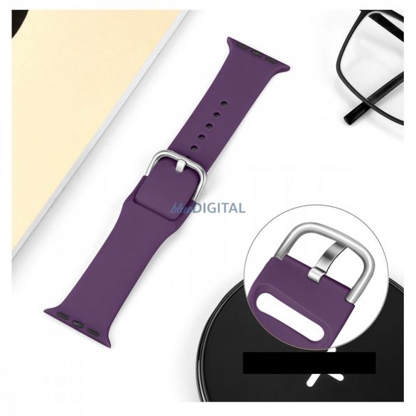 Curea de silicon APS Silicone Band pentru ceas 9 / 8 / 7 / 6 / 5 / 4 / 3 / 2 / SE (41 / 40 / 38mm) curea ceas brățară roșu