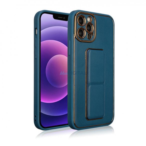 Noua husa Kickstand Case pentru iPhone 13 cu suport albastru