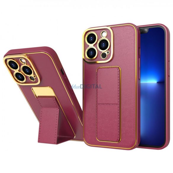 Husă nouă Kickstand Case pentru iPhone 13 Pro cu suport roșu