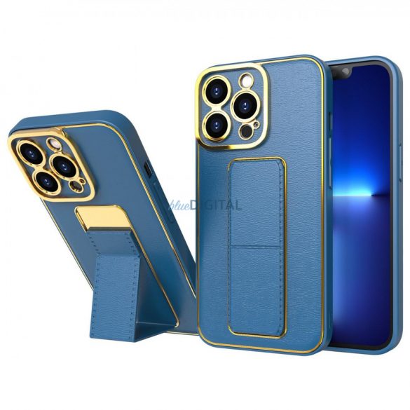 Noua husa Kickstand Case pentru iPhone 13 Pro cu suport albastru