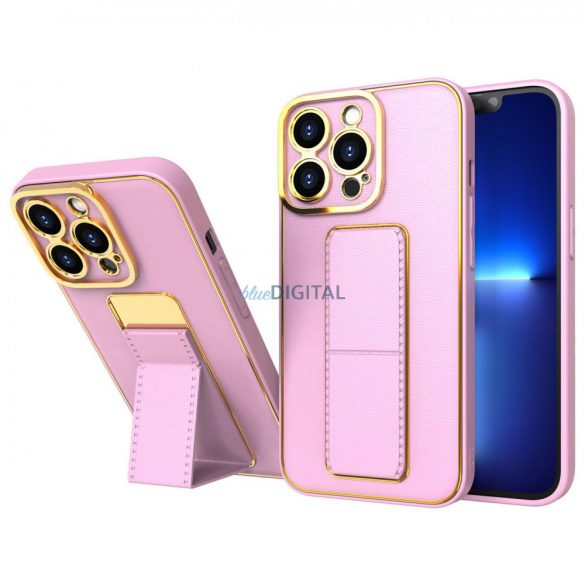 Noua husa Kickstand Case pentru iPhone 13 Pro Max cu suport roz