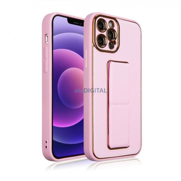 Noua husa Kickstand Case pentru iPhone 13 Pro Max cu suport roz