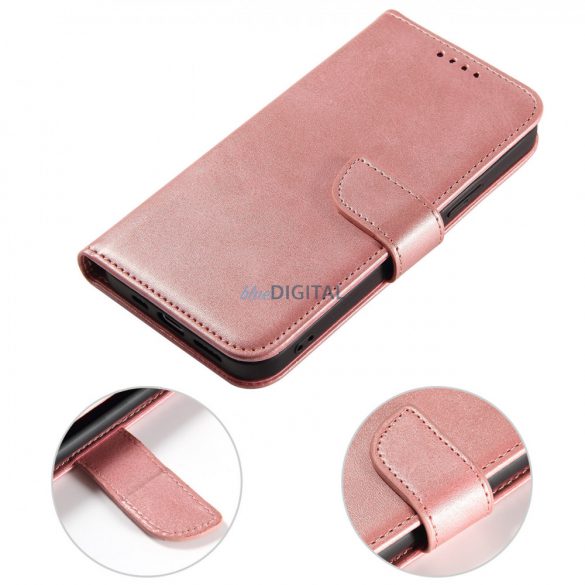 Husa Magnet Husa eleganta husa clapeta cu functie de suport pentru iPhone 14 Pro roz