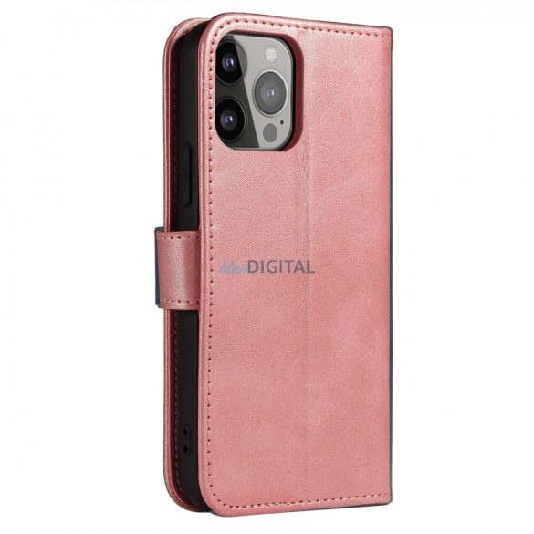 Husa Magnet Husa eleganta husa clapeta cu functie de suport pentru iPhone 14 Pro roz