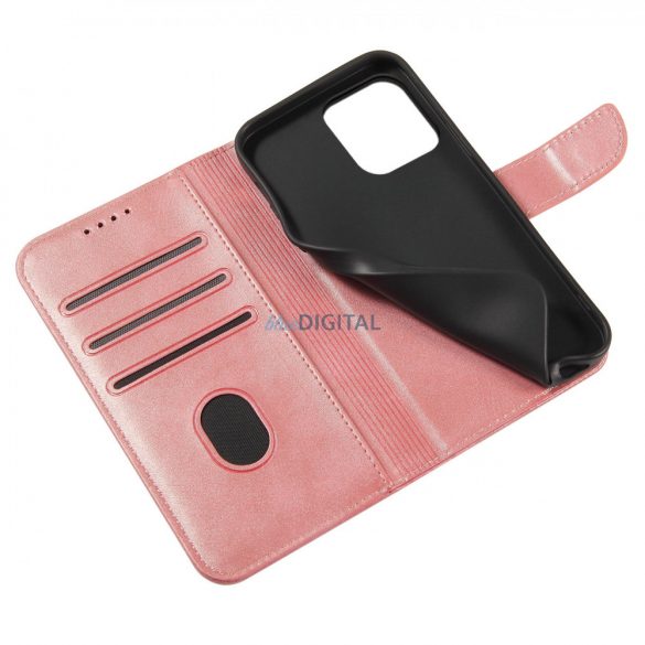 Husa Magnet Husa eleganta husa clapeta cu functie de suport pentru iPhone 14 Pro roz