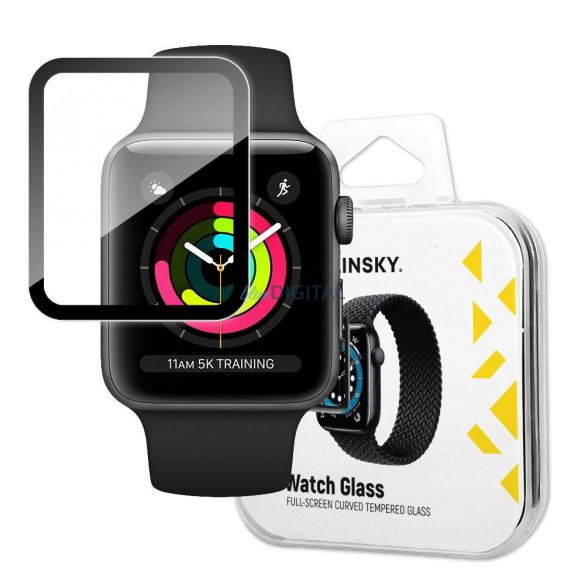 Wozinsky Watch sticlă Hybrid sticlă pentru Apple Watch 3 38mm / Watch 2 38mm / Watch 1 38mm negru