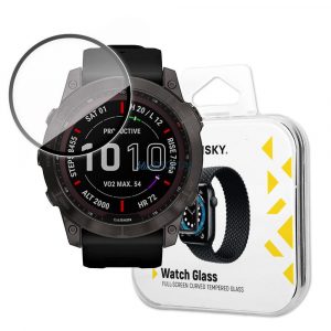 Wozinsky Watch sticlă sticlă hibridă pentru Garmin Fenix 7 negru