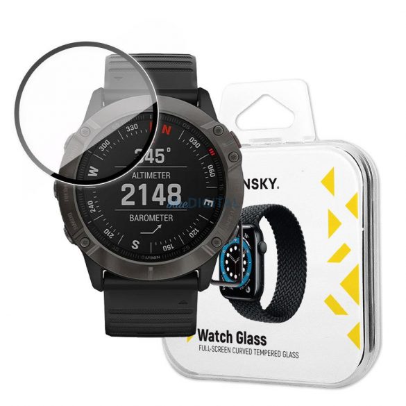 Sticla hibrida Wozinsky Watch Glass pentru Garmin Fenix ​​6 Pro neagra