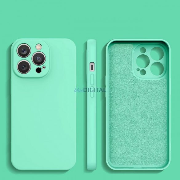 Husa din silicon pentru iPhone 14 Plus husa din silicon verde menta