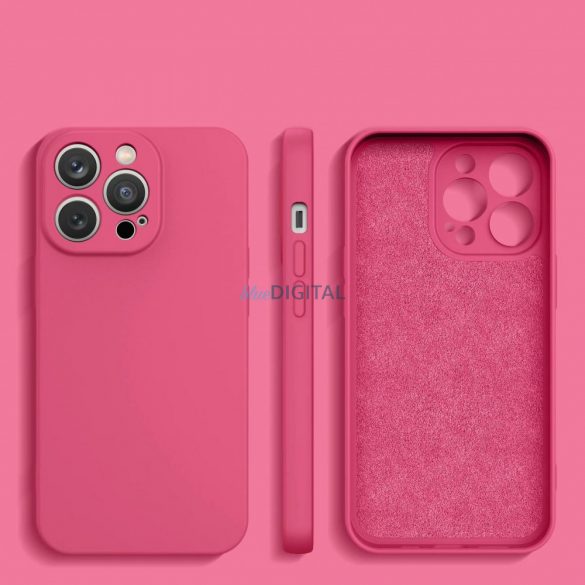 Husa din silicon pentru iPhone 14 Plus Husa din silicon fuchsia