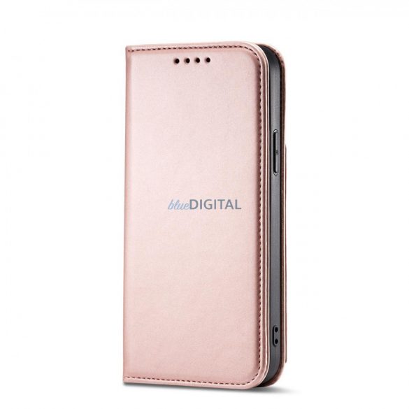 Husa Magnet Card Case pentru iPhone 14 suport portofel cu husa cu clapeta roz