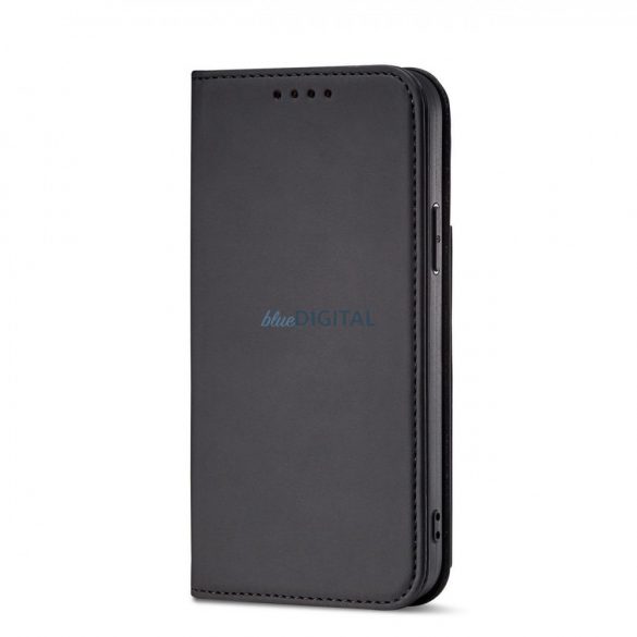 Husa Magnet Card Case pentru iPhone 14 Pro Max cu rabat suport portofel negru