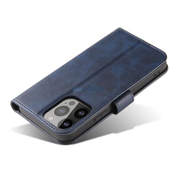 Husa Magnet Case pentru iPhone 14 Pro Max cu rabat suport portofel albastru