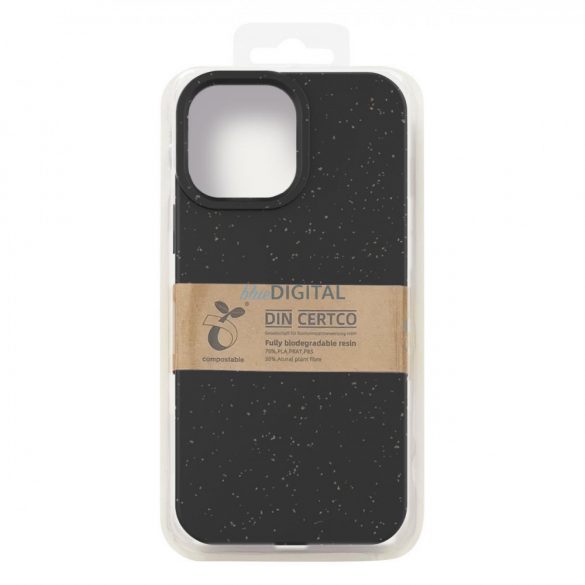 Eco Husă husă pentru iPhone 14 Pro silicon degradabil Husă negru