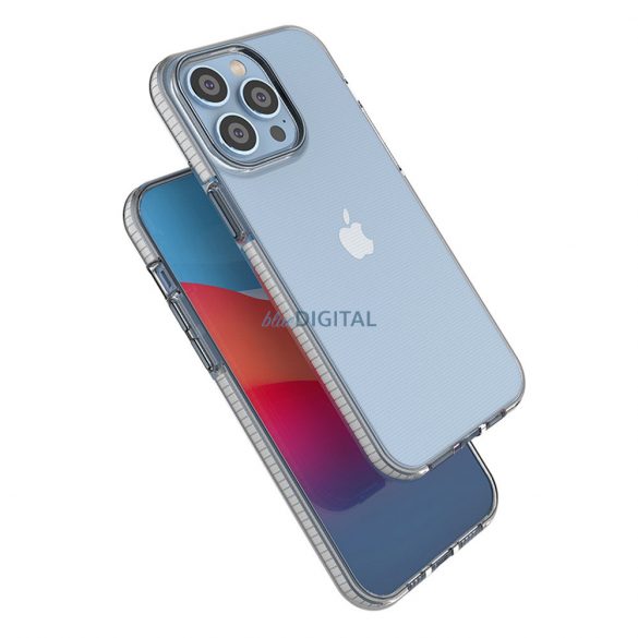 Husa Spring pentru iPhone 14 Pro Max husa din silicon cu rama albastru deschis