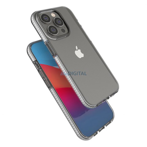 Husa Spring Case pentru iPhone 14 Pro carcasa din silicon cu rama albastru deschis