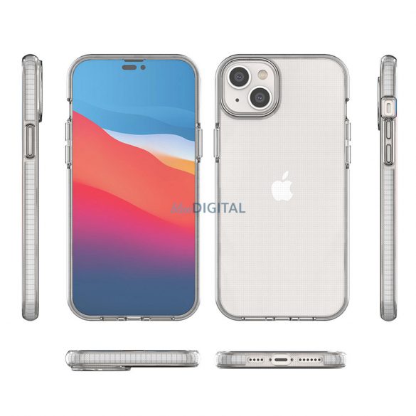 Husa Spring Case pentru iPhone 14 Plus husa din silicon cu rama albastru deschis