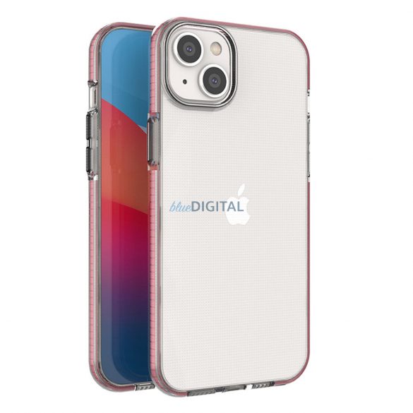 Husa Spring Case pentru iPhone 14 Plus husa din silicon cu rama roz deschis