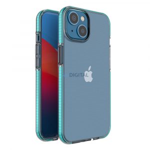 Spring Husă husă pentru iPhone 14 silicon husă cu un cadru albastru deschis