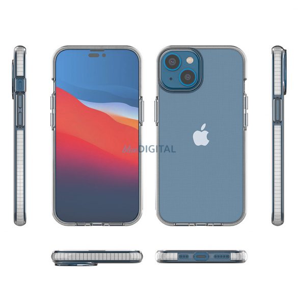 Spring Husă husă pentru iPhone 14 silicon husă cu un cadru albastru deschis