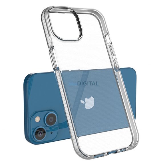 Spring Husă husă pentru iPhone 14 silicon husă cu un cadru albastru deschis