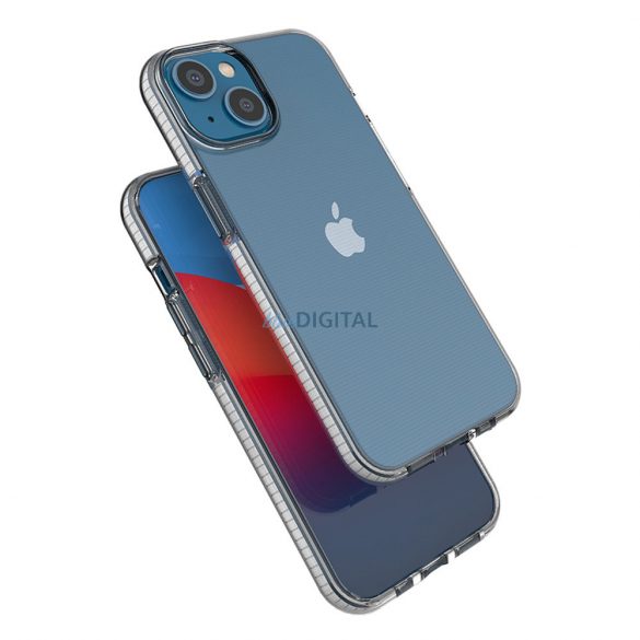 Spring Husă husă pentru iPhone 14 silicon husă cu un cadru albastru deschis