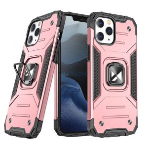 Husa Wozinsky Ring Armor pentru husa blindata iPhone 14 Pro suport magnetic inel auriu