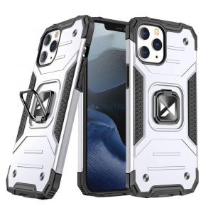 Wozinsky Ring Armor husă pentru iPhone 14 Pro armored Husă inel titular magnetic argint