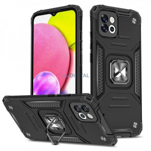 Wozinsky Ring Armor husă pentru Samsung Galaxy A03 blindate Husă inel suport magnetic negru