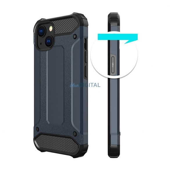 Husa Hybrid Armor pentru iPhone 14 husa hibrid blindata albastra