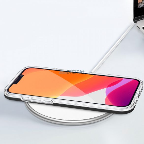 Clear 3in1 husă pentru Samsung Galaxy A03 Husă de silicon cu cadru roșu