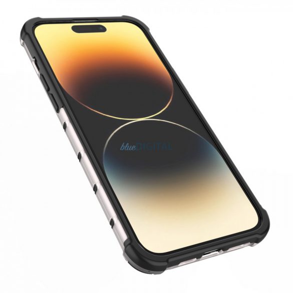 Husa tip fagure pentru iPhone 14 Pro husa hibrid blindata transparenta