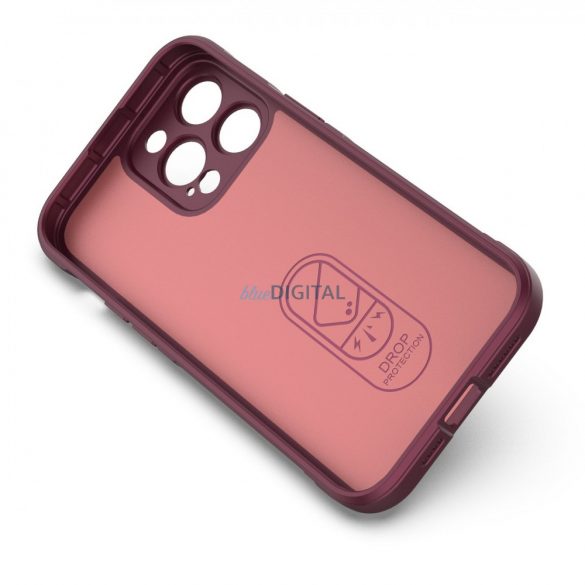 Husa Magic Shield Case pentru iPhone 14 Pro Max husa elastica blindata in visiniu