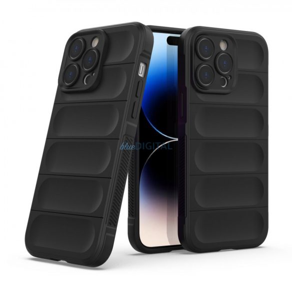 Magic Shield husă husă pentru iPhone 14 Pro Max flexibil blindat albastru închis Husă