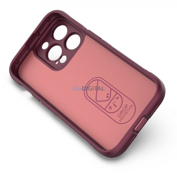 Husa Magic Shield Case pentru iPhone 14 Pro husa elastica blindata in visiniu