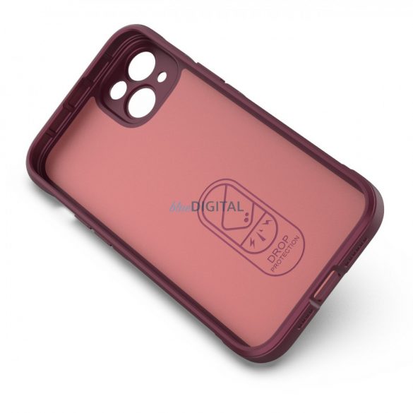 Husa Magic Shield Case pentru iPhone 14 Plus carcasa elastica blindata in visiniu