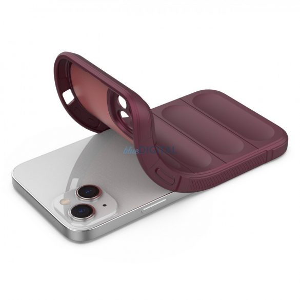 Husa Magic Shield Case pentru iPhone 14 Plus carcasa elastica blindata in visiniu