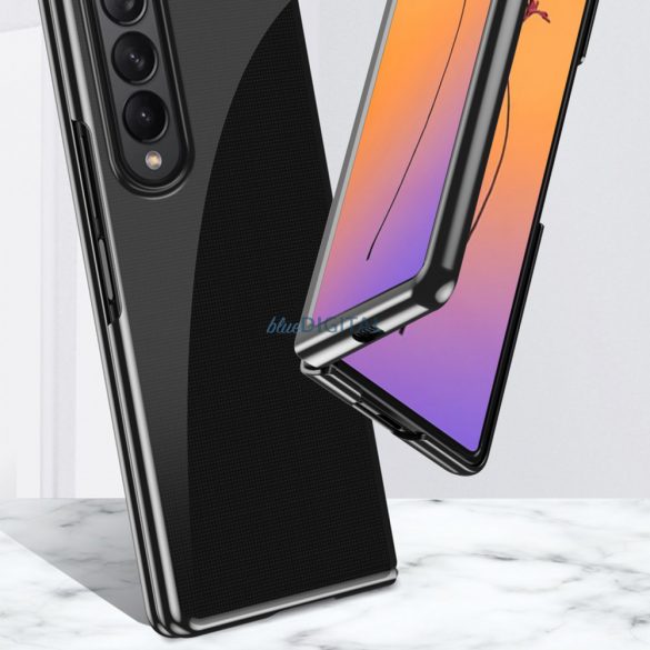 Husă pentru Samsung Galaxy Z Fold 4 cu cadru metalic roz