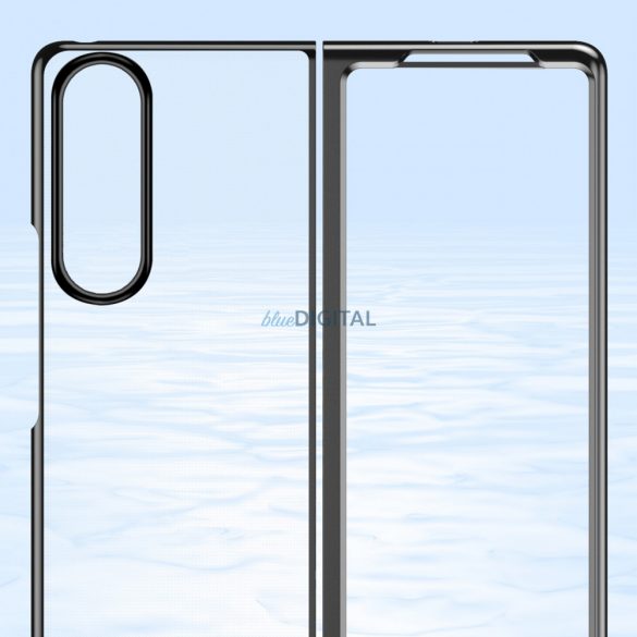 Husă pentru Samsung Galaxy Z Fold 4 cu cadru metalic roz