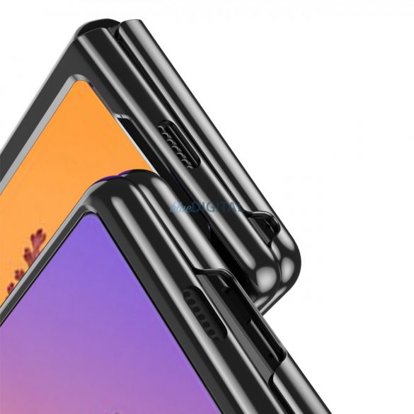 Husă pentru Samsung Galaxy Z Fold 4 cu cadru metalic roz