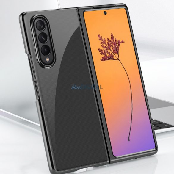 Husă pentru Samsung Galaxy Z Fold 4 cu cadru metalic roz