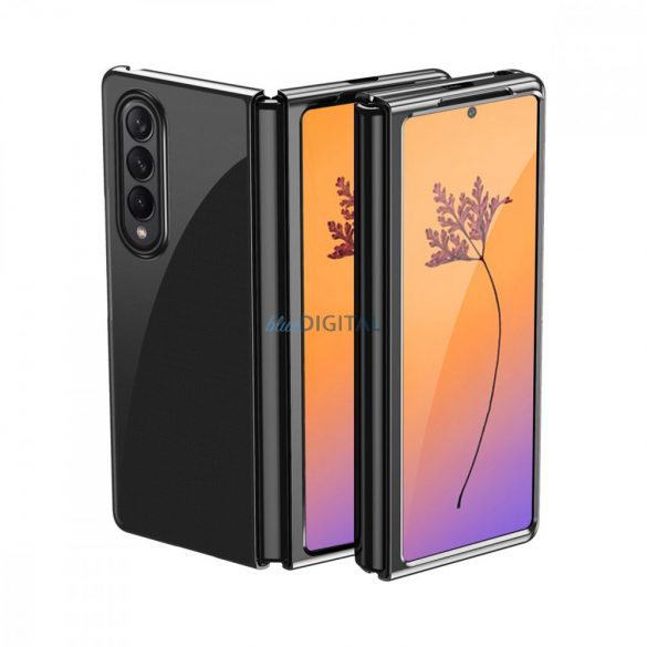 Husă pentru Samsung Galaxy Z Fold 4 cu cadru metalic negru