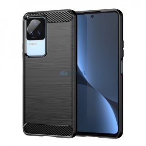 Husa Carbon pentru Xiaomi Poco F4 5G husa silicon flexibila carbon neagra