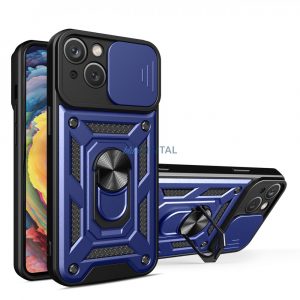 Husă Hybrid Armor Camshield pentru iPhone 14 Plus husă blindată cu capac pentru cameră albastră