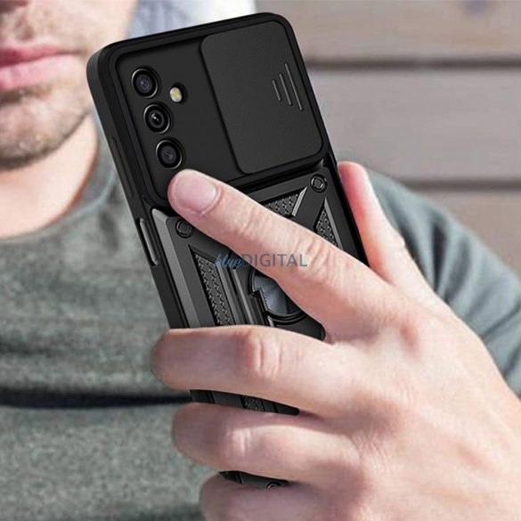 Husă Hybrid Armor Camshield pentru Samsung Galaxy A13 5G Husă blindată cu Husă pentru cameră albastră