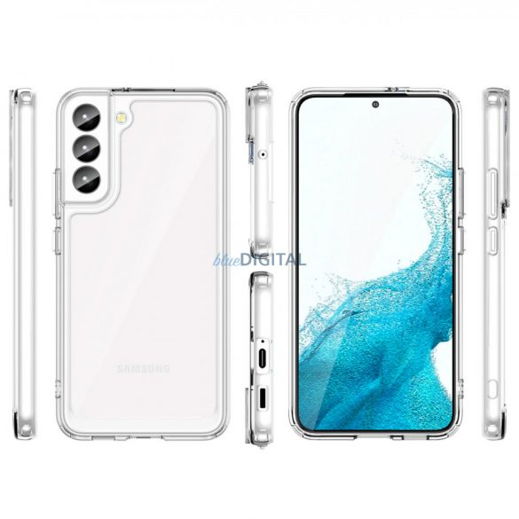 Husă Outer Space pentru Samsung Galaxy S23+ cu un cadru transparent flexibil